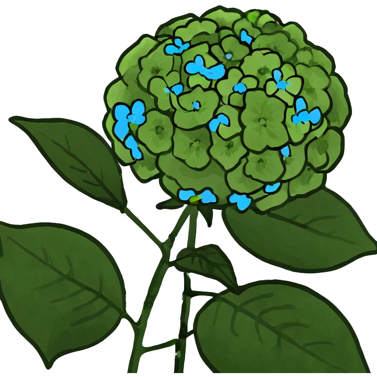 Green hydrangeas emoji
