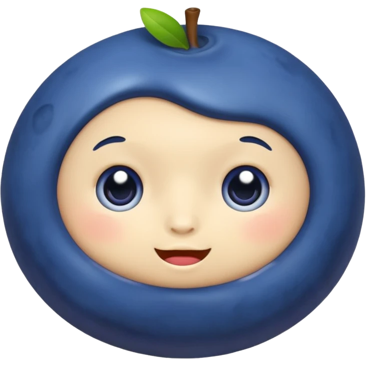 Arándano fruta leyendo emoji