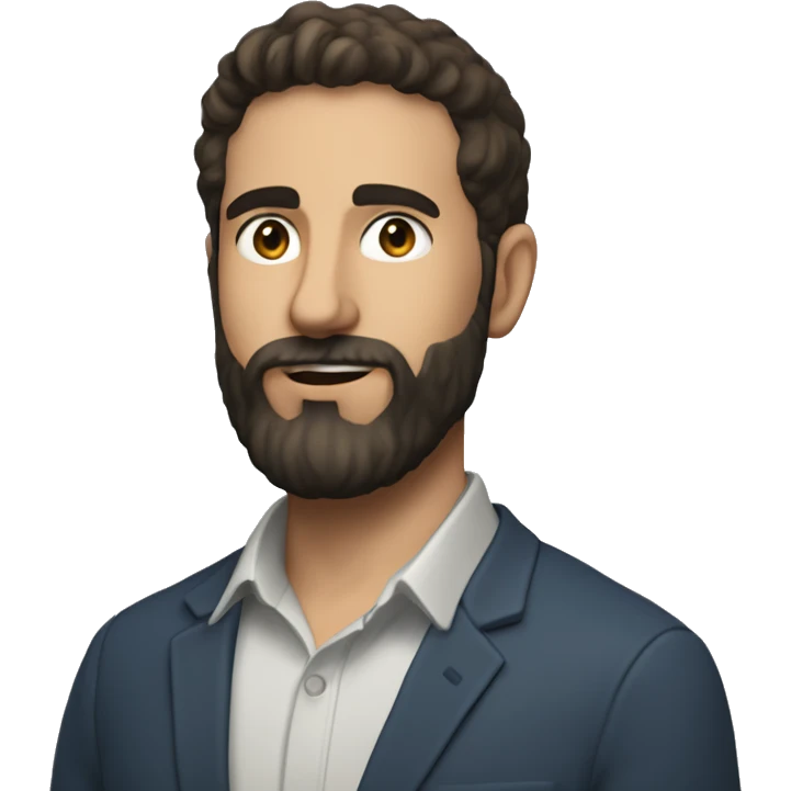 Aza Raskin, Co-Founder of Center for Humane Technology, white male with dark brown short hair, short scruff and beard emoji