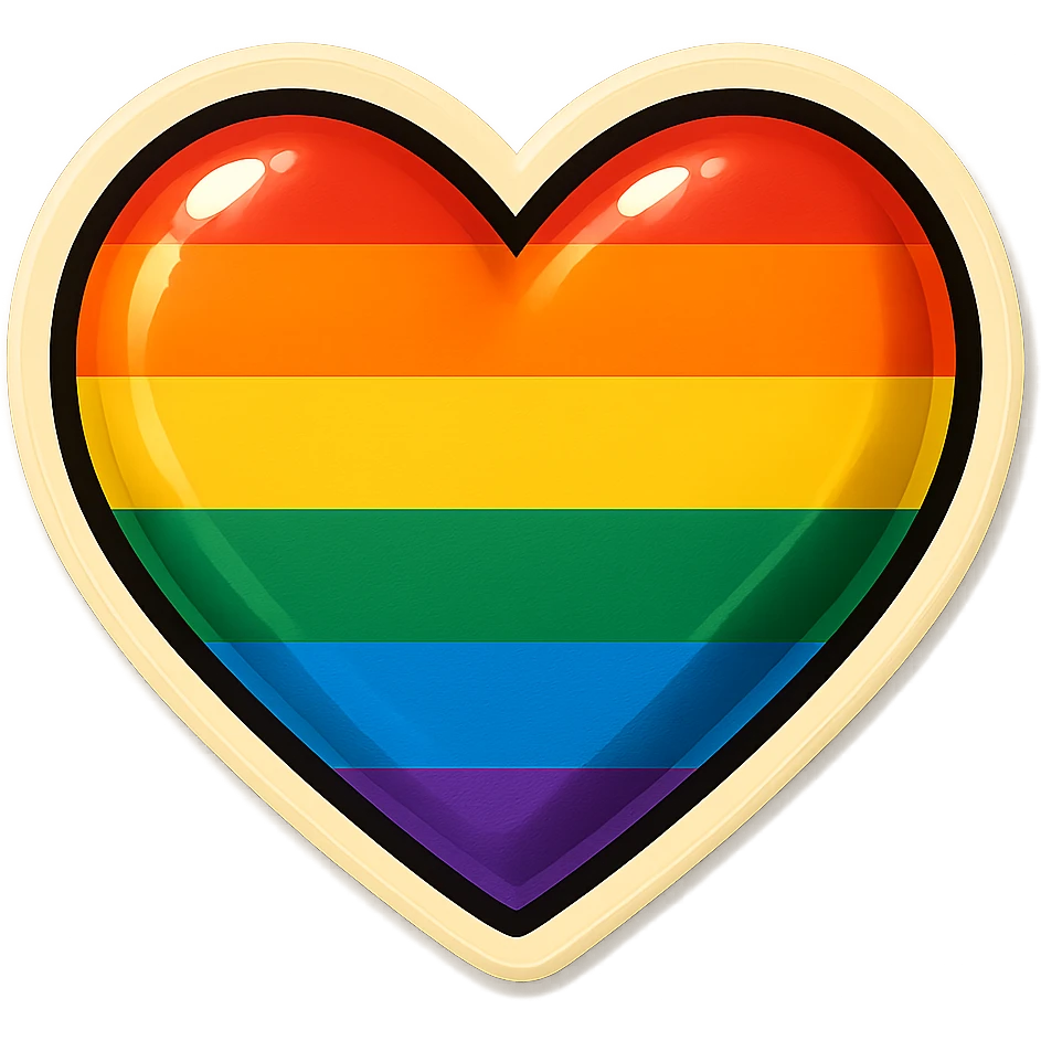 rainbow pride heart, no text emoji