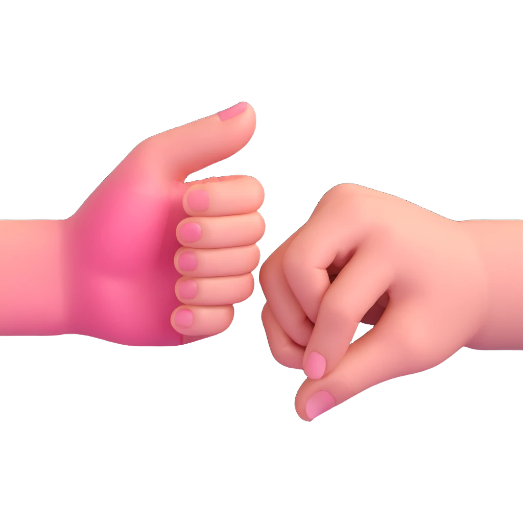 pinky promise gesture, stylized, soft colors emoji