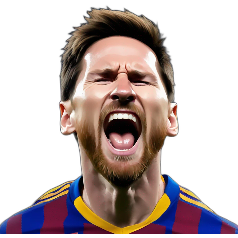 messi screaming emoji