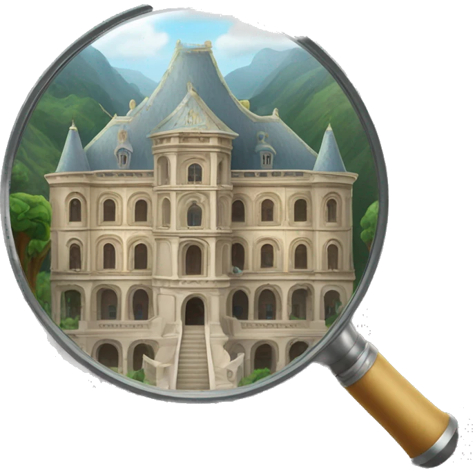 corruptor's palace under a magnifying glass  emoji