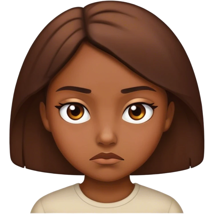 the girl looks disapprovingly emoji