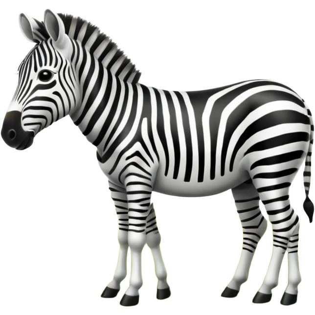 zebra grazing emoji