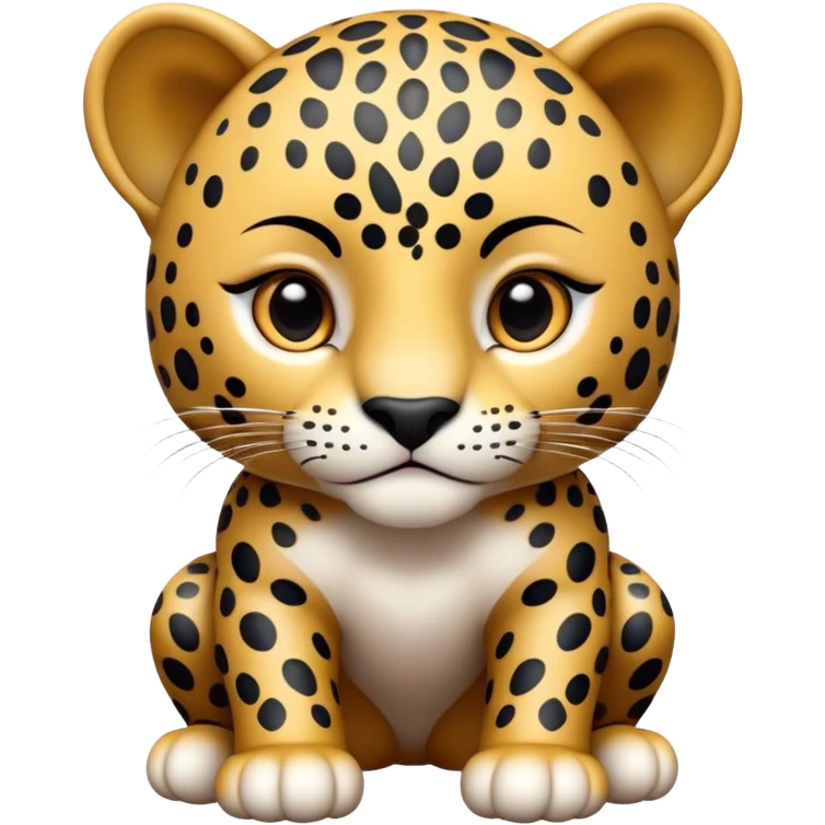 cinematic-noble-baby jaguar-portrait-emoji,-poised-and-elegant,-with-a-sleek,-muscular-build-adorned-with-striking-rosette-patterns-and-intense,-focused-eyes,-simplified-yet-sharp-and-sophisticated-features,-highly-detailed,-glowing-with-a-soft, emoji