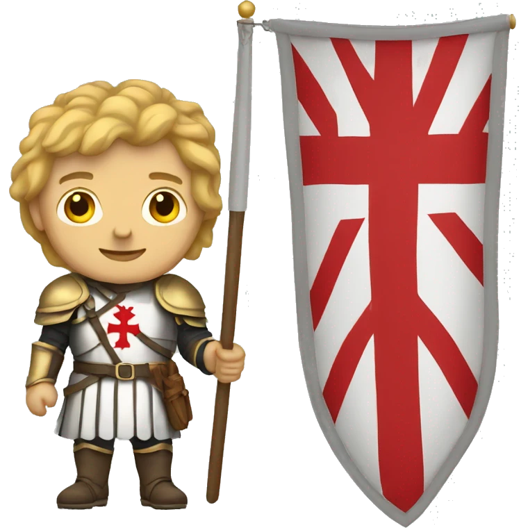 White man with Saint George flag emoji