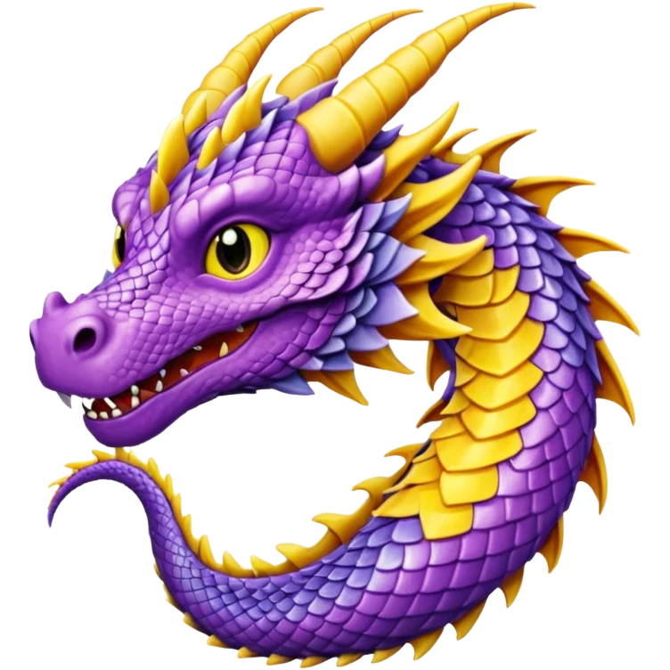 Purple and yellow dragon  emoji