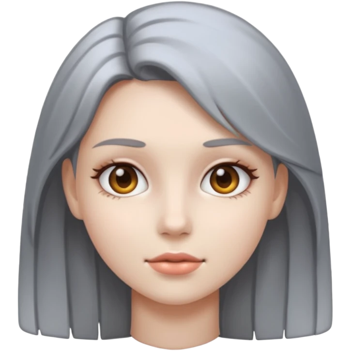 gray metal skin colored girl emoji