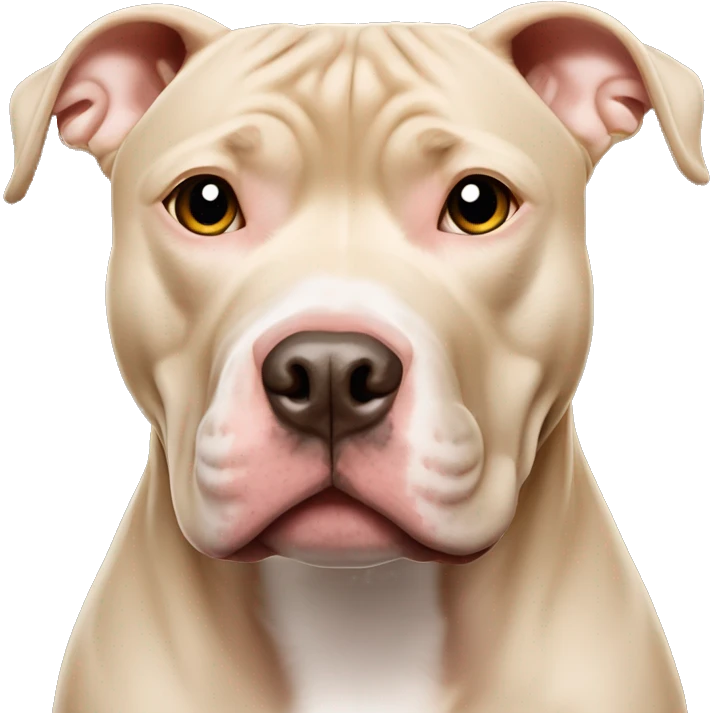 Champagne colored pitbull emoji