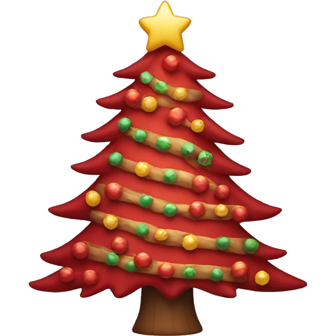Red Christmas Tree emoji