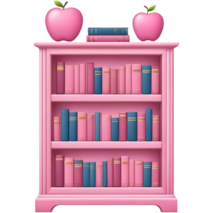 pink aesthetic book shelf emoji