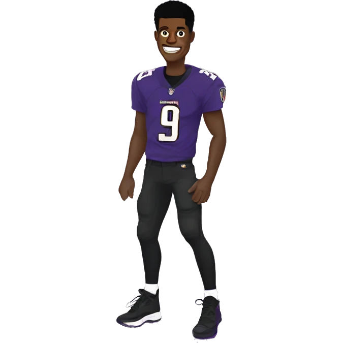 Lamar Jackson with brown on his pants emoji