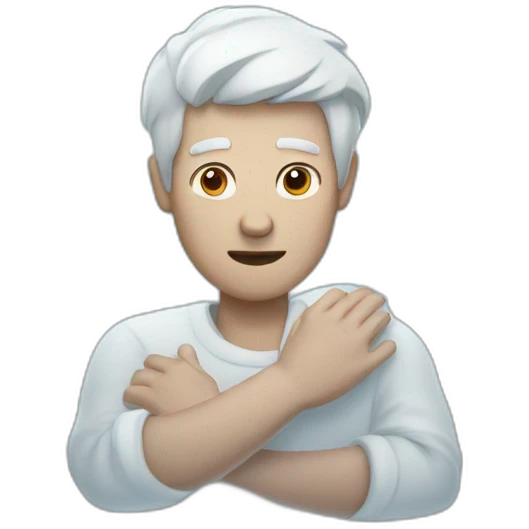 a guy with his hands frozen in ice emoji