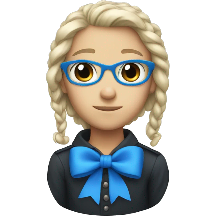 Blue bow emoji