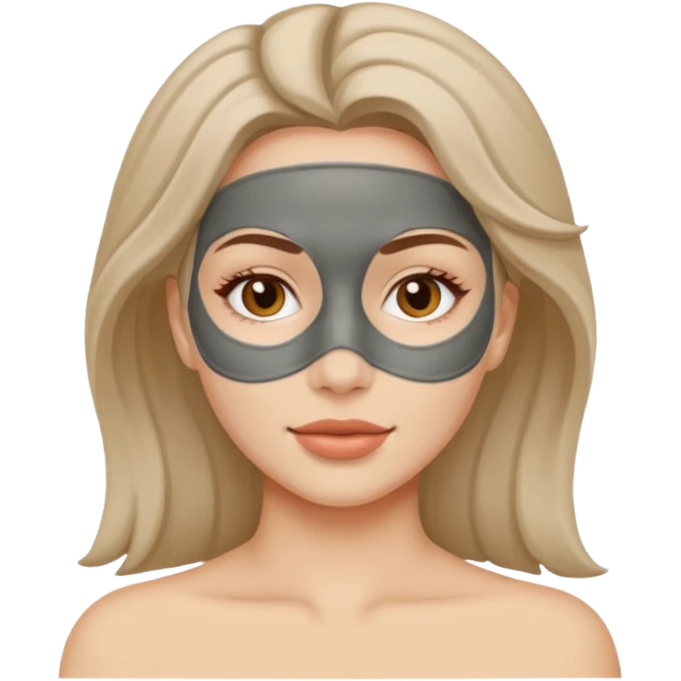 women beauty facial clay mask emoji