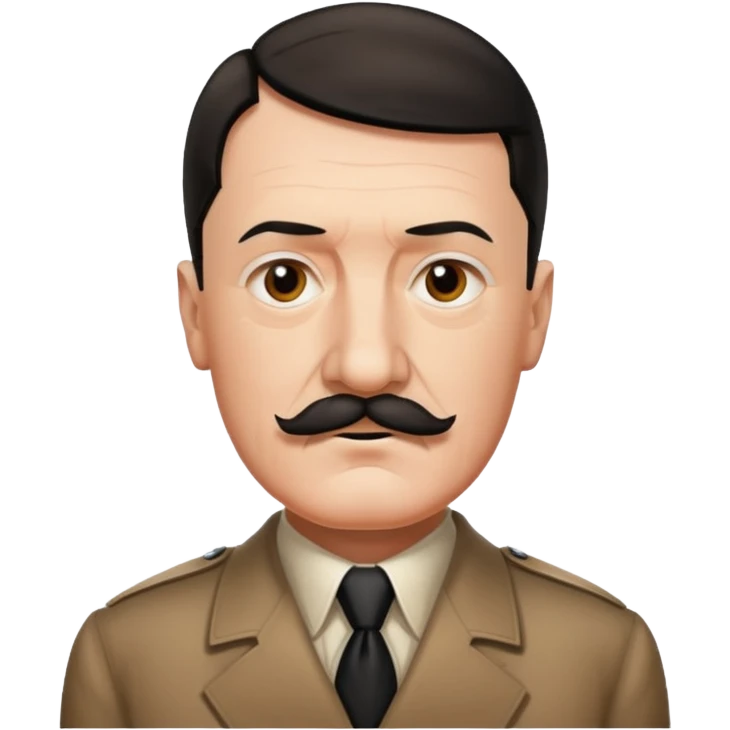 Je veux un emoji représentant adolf Hitler portant une moustache noir et carré emoji