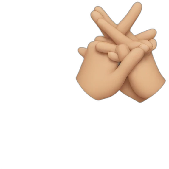 crossed hands emoji