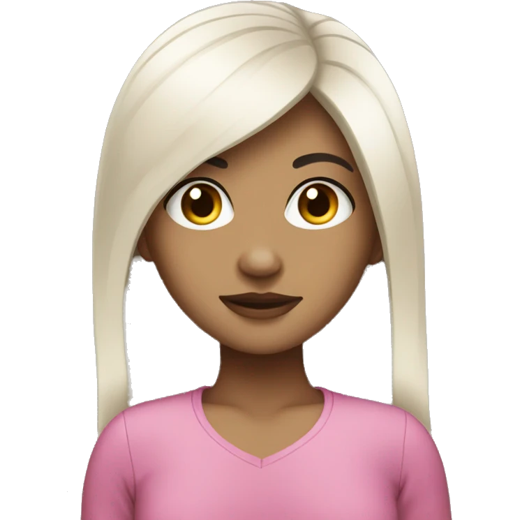 Light skin girl with straight black hair emoji