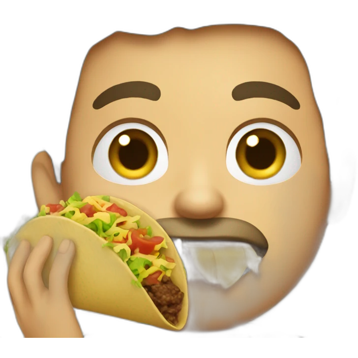 German eating taco emoji