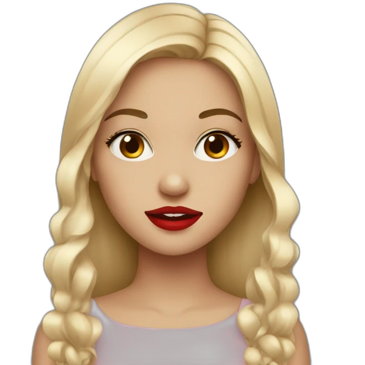 Girl with red lipstick emoji
