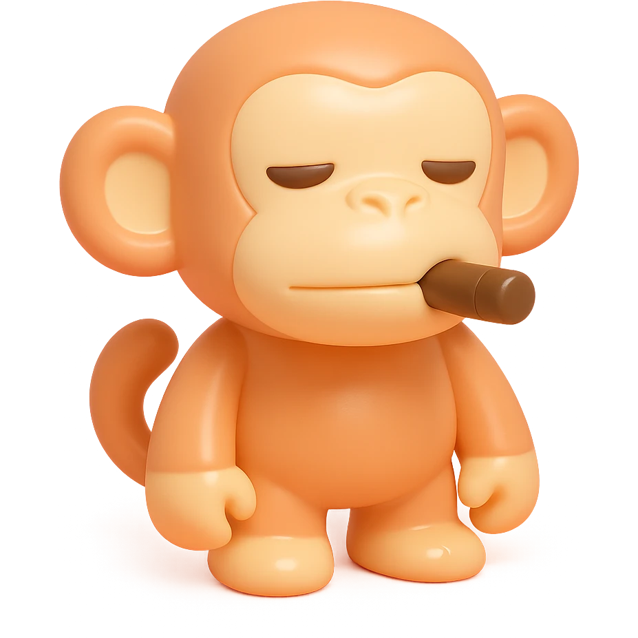 monkey with cigar emoji