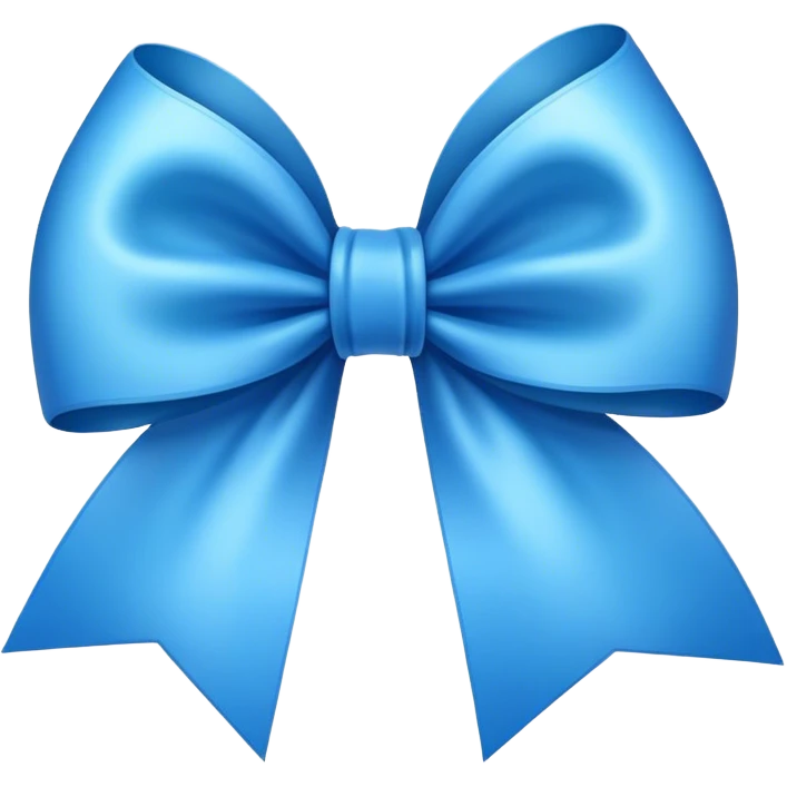 Blue bow emoji