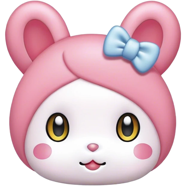 my melody sanrio with mascara spoolie emoji