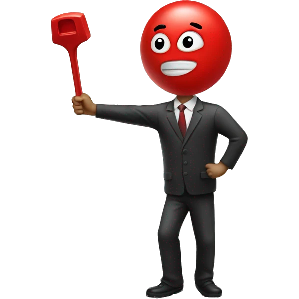 a red pushing pin emoji