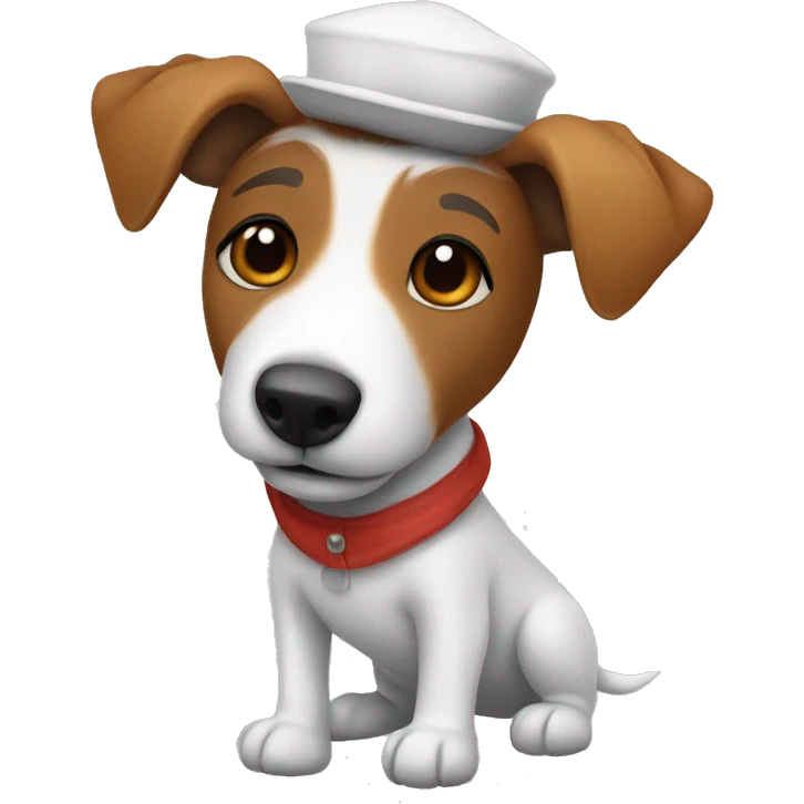 a jack russel wearing a bear costume emoji