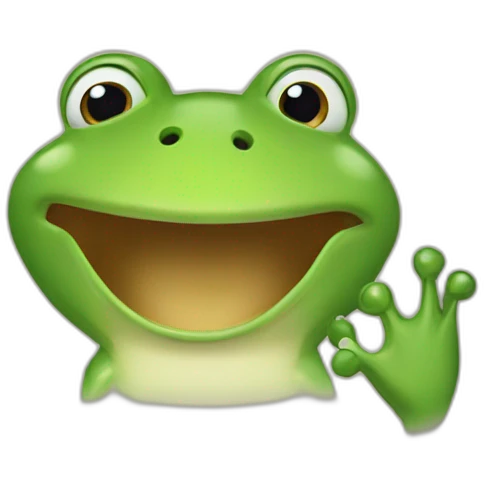 Singing frog emoji