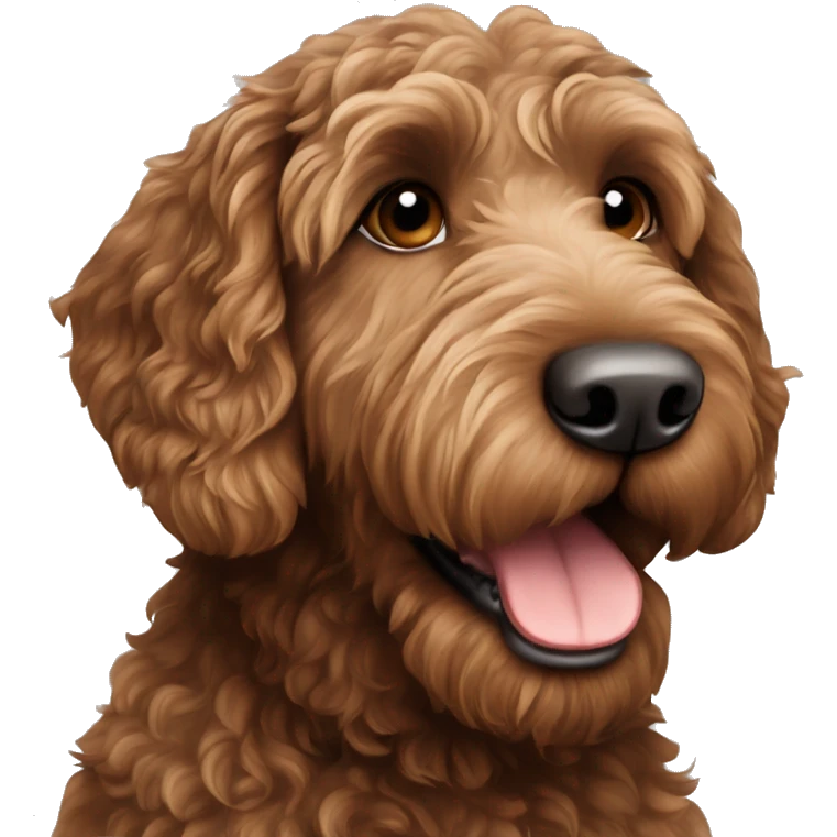 Brown labradoodle  emoji