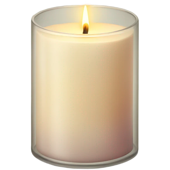 Candle in a powder-colored glass emoji