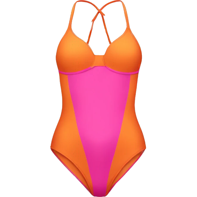 Orange and pink bathing suit  emoji
