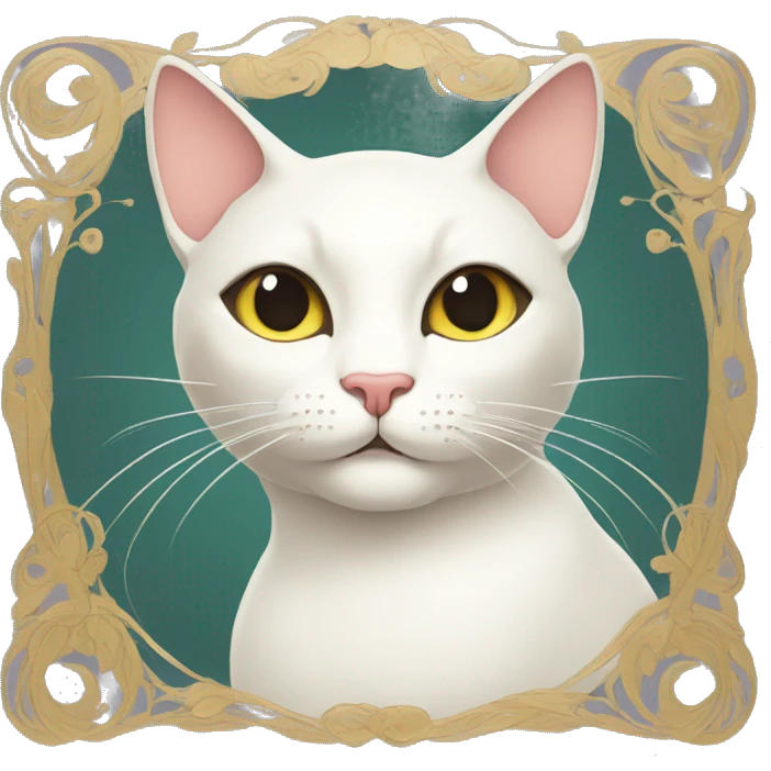 cat style art-nouveau très travaillé emoji