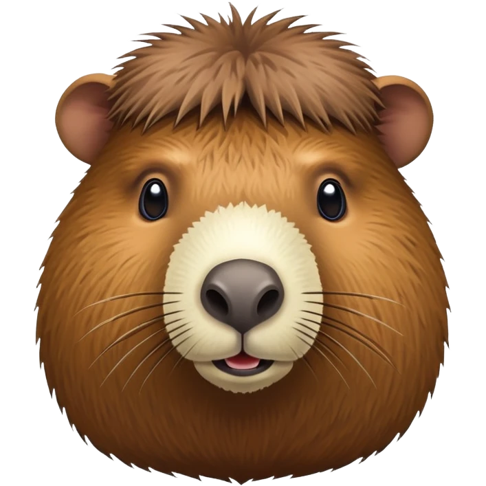 A capybara-coconut hybrid with the animal's head and a round, brown, textured coconut as its body emoji