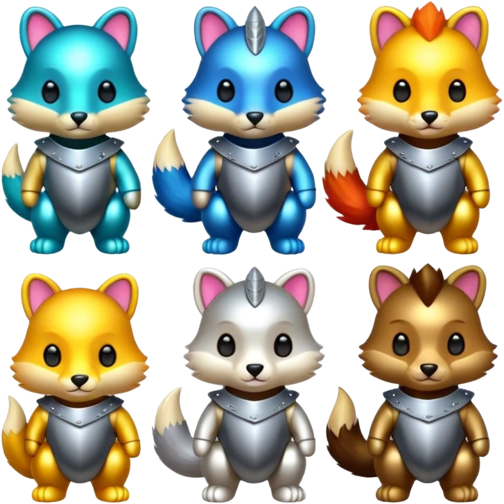 armored cute animals emoji