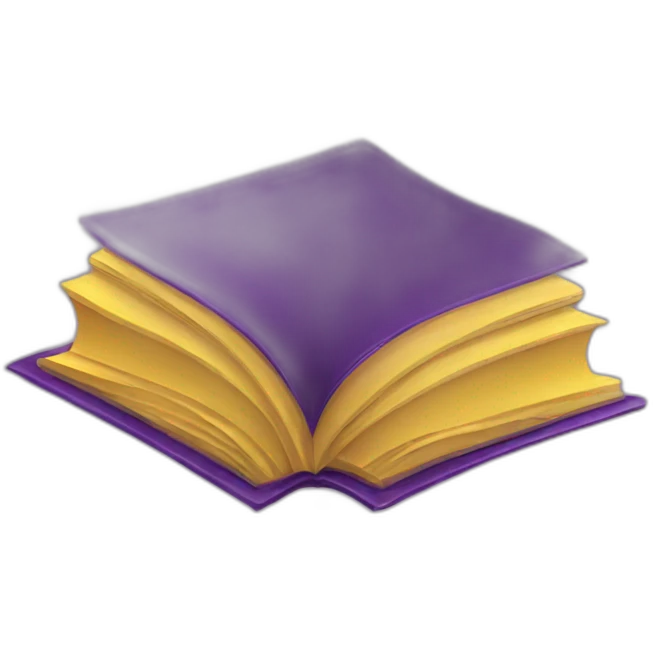 Yellow ond purple books open emoji
