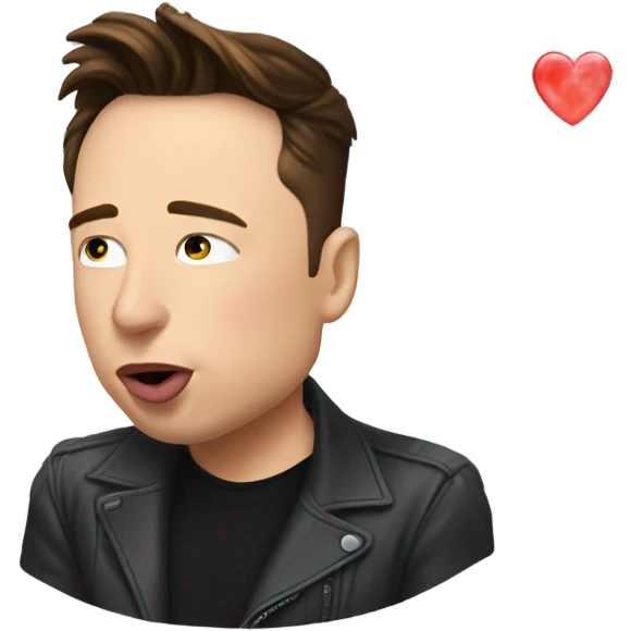 Elon musk kissing idksterling emoji