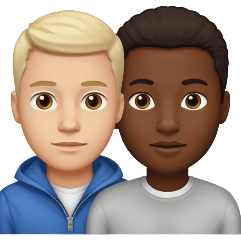 black male and white male sex emoji