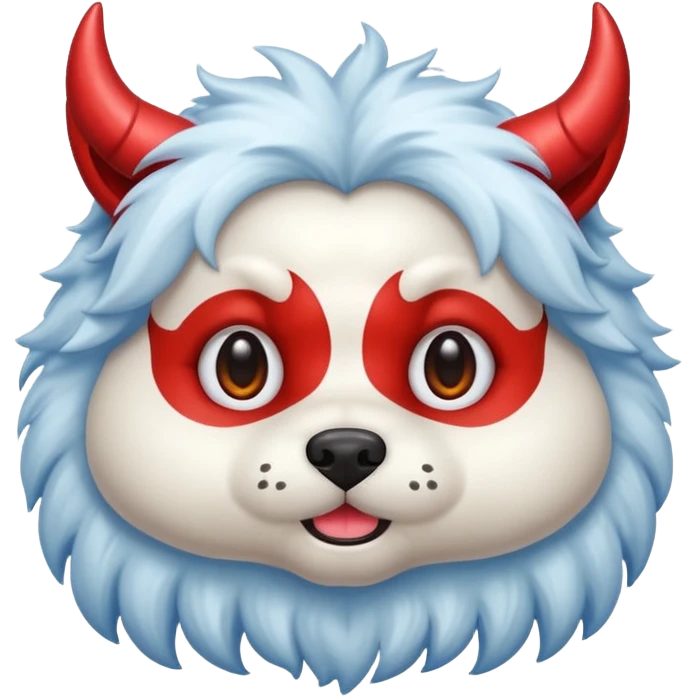 devil magical cute fluffy complete dog emoji