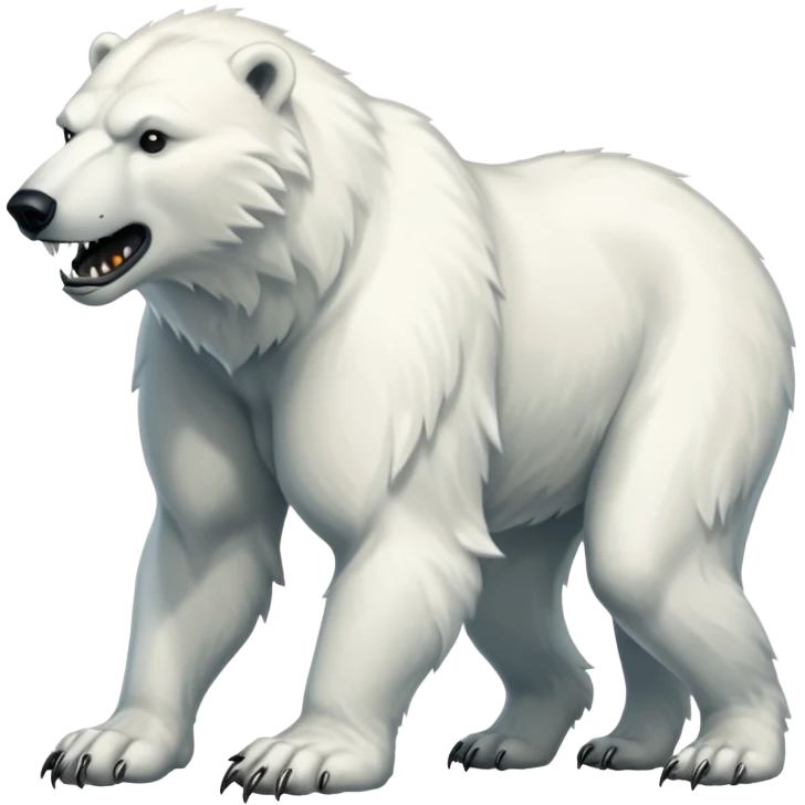 Sabertooth polar bear with a wolf’s tail  emoji