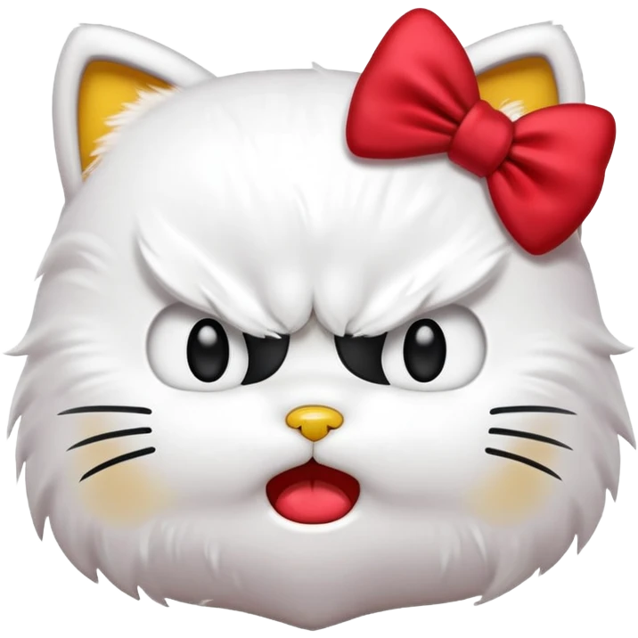 Angry hello kitty emoji