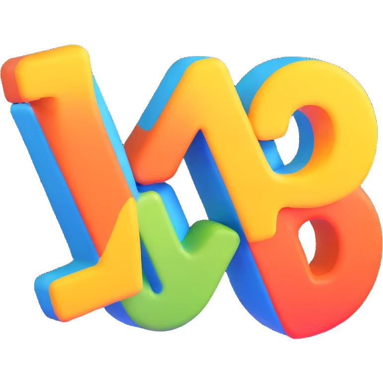 floating 3D inscription, raised text, bright colors, high saturation, prominent details, on white background emoji