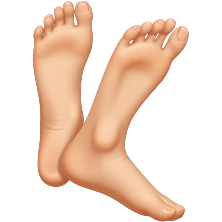Innocent face with feet emoji