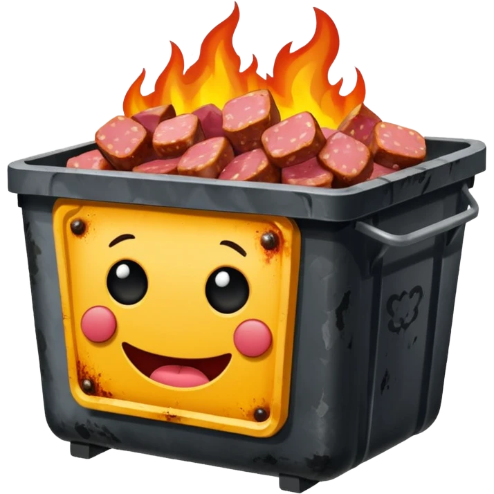 hot SPAM MEAT dumpster fire emoji