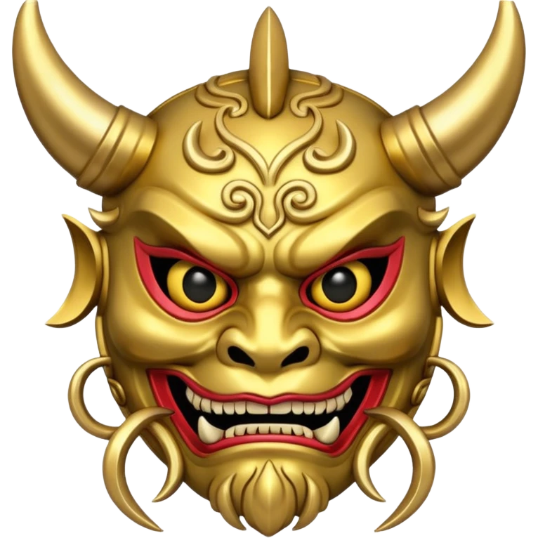 make a gold oni mask emoji
