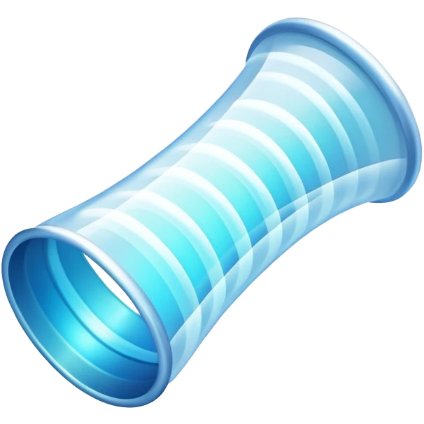 Light waves being channeled through a tube waveguide emoji