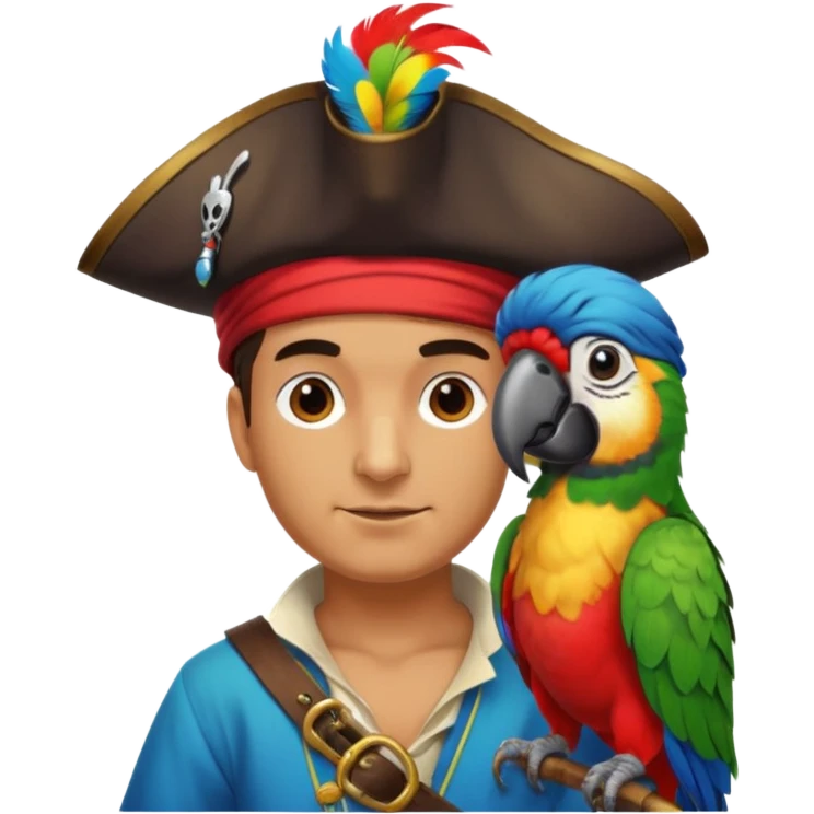 pirate and parrot emoji