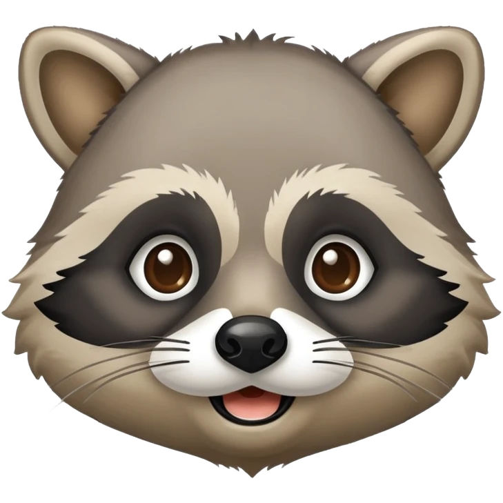 Raccoon wearing a mustache emoji